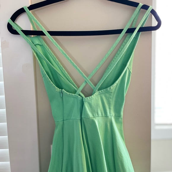 Mint Deep V Dress - Picture 5 of 8